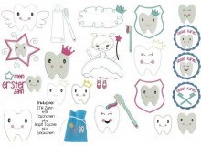 Stickserie - Zähne inkl. ITH Motive